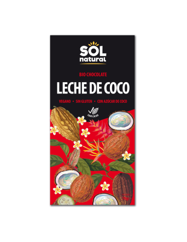 Tableta de chocolate, leche de coco...