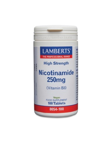 Nicotinamide, 250mg, 100 tabletas -...