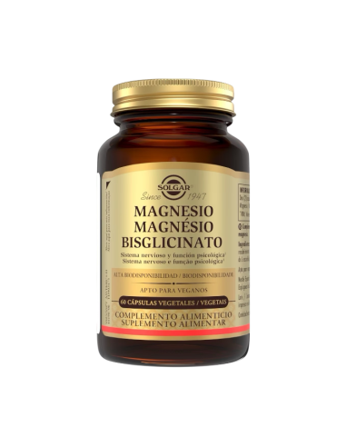 Bisglicinato de Magnesio, 60 cápsulas...