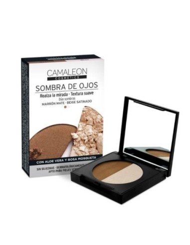 Paleta de sombras, marrón y beige -...