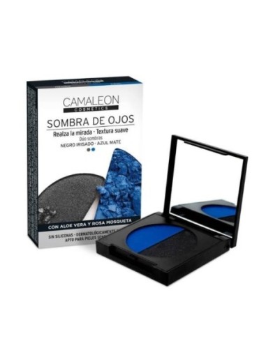 Paleta de sombras, negra y azul -...