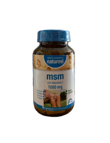 MSM con vitamina C, 1000mg - Naturmil.