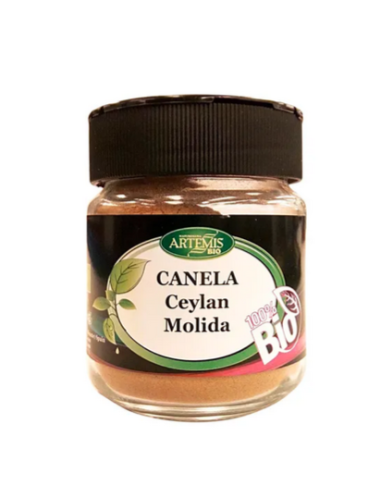 Canela Ceylan molida BIO,  70 gramos - Artemis.