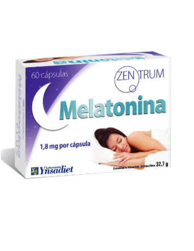 Melatonina, 1,8mg,  60 cápsulas - Ynsadiet.