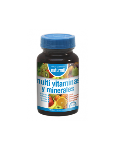 Multivitaminas y minerales,  30 perlas - Naturmil.