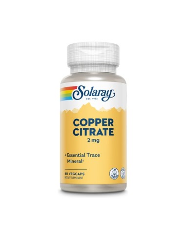 Citrato de cobre, 60 cápsulas- Solaray.