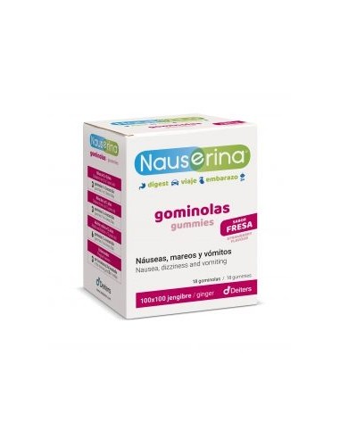 Gominolas anti mareos, vómitos y nauseas, 18 gominolas- Nauserina.