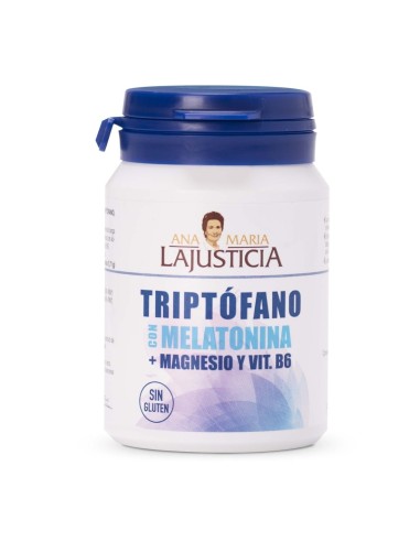 Triptófano con melatonina, magnesio y vitamina B6, 60 comprimidos - Ana María La Justicia.