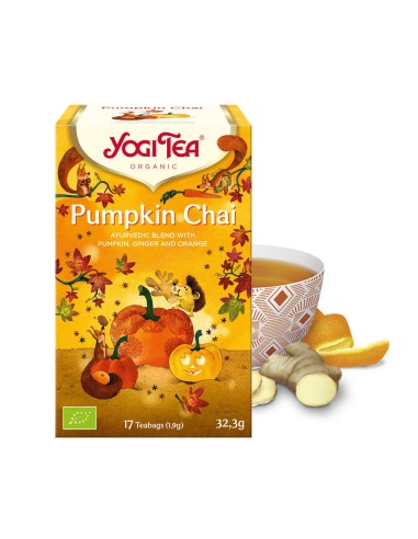 Infusión Pumpkin Chai, 17 bolsitas - Yogi Tea