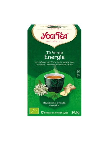 Infusión Té verde Energía, 17 bolsitas - Yogi Tea.