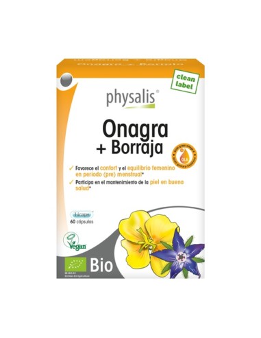 Onagra y borraja, 60 cápsulas - Physalis.