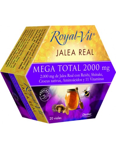 Jalea Real Mega Total 2000mg, 20 viales - Dietisa.