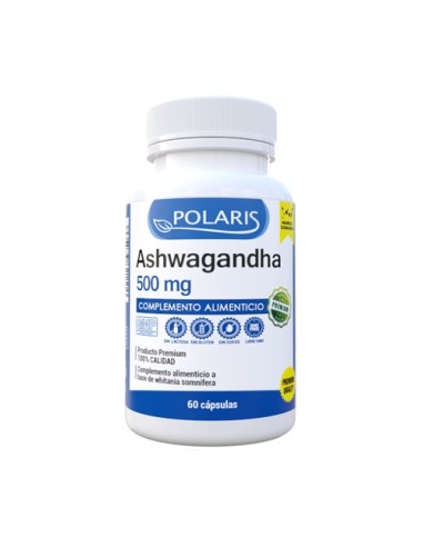 Ashwagandha, 500 mg, 60 cápsulas - Polaris.