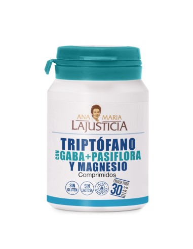 Triptófano con gaba, pasiflora y magnesio, 60 comprimidos - Ana María La Justicia