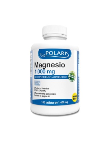 Magnesio, 1000mg, 100 tabletas - Polaris.