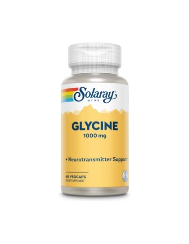 Glicina, 1000mg, 60 cápsulas - Solaray.