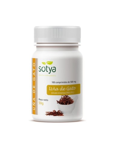 Uña de gato, 500mg, 100 comprimidos - Sotya.