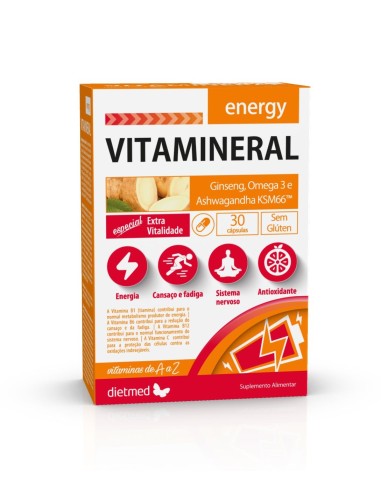 Vitamineral Energy, 30 cápsulas - Dietmed.