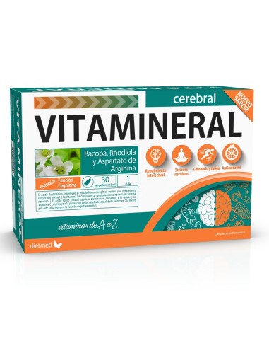 Vitamineral Cerebral, 30 ampollas - Dietmed.