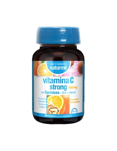 Vitamina C Strong, 1000mg, 60 tabletas - Naturmil.
