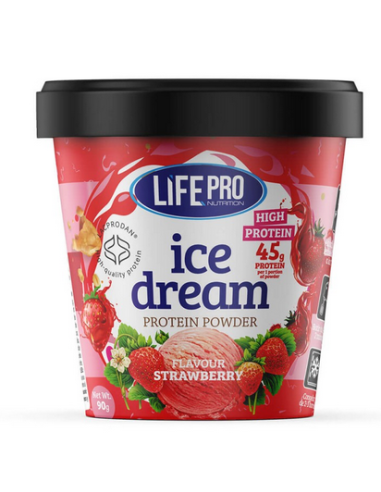Ice Dream, sabor Fresa, 90 gramos - LifePro.