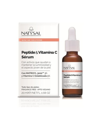 Sérum péptide y vitamina C, 20 ml - Natysal.