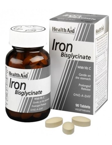 Hierro Bisglicinato, 90 comprimidos - Health Aid.