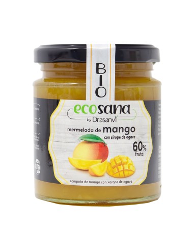 Mermelada, mango, BIO, 250 gramos - EcoSana.