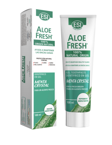 Pasta dentífrica, Aloe Fresh Retard Menta Cristal de ESI.