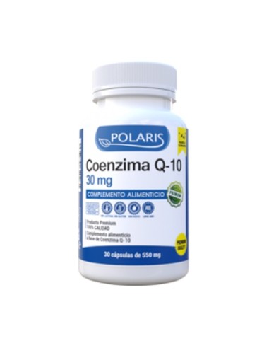 Coenzima Q10, 30 mg, 30 cápsulas - Polaris.