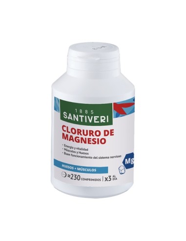 Cloruro de Magnesio, 230 comprimidos- Santiveri.