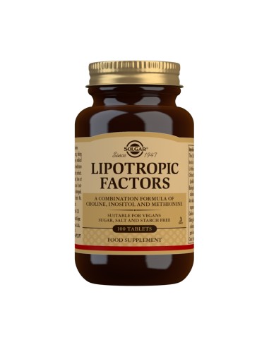 Factores lipotrópicos, 100 comprimidos - Solgar.