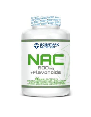 NAC + flavonoides, 300mg, 120 cápsulas - Scientiffic Nutrition.