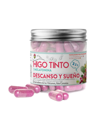 Higo tinto y melatonina, 90 cápsulas - Tuno Canarias.