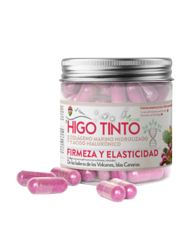 Higo tinto, colágeno marino y ácido hialurónico, 90 cápsulas - Tuno Canarias.
