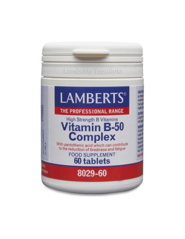 Vitamina B50 Complex, 60 tabletas - Lamberts.