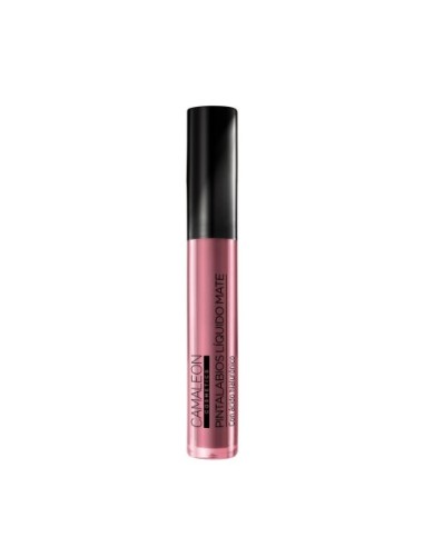 Pintalabios líquido mate, Nude rosado, NºLM05 - Camaleon Cosmetics.