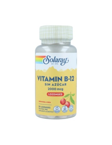 Vitamina B12, 2000 ug sublingual-Solaray.