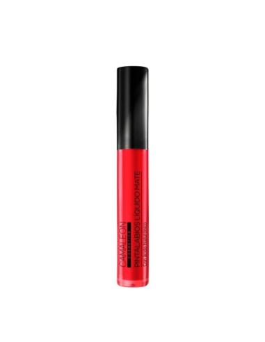 Pintalabios líquido mate, Rojo, NºLM01 - Camaleon Cosmetics.
