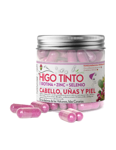 Higo Tinto, biotina, zinc, selenio, 90 cápsulas - Tuno Canarias.