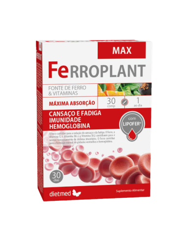 Ferroplant Max, 30 comprimidos- Dietmed.