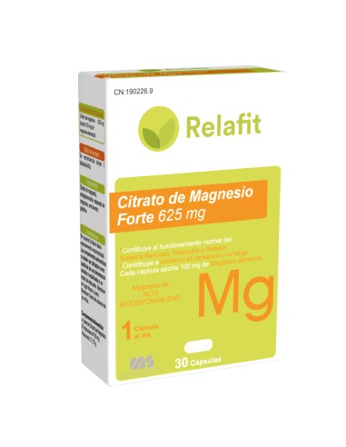 Citrato de Magnesio 625mg, 30 cápsulas- Relafit.