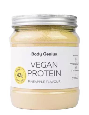 Proteína vegana, sabor piña, 340 gramos - BodyGenius.