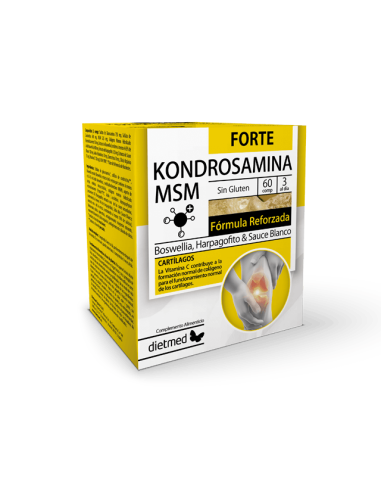 Kondrosamina MSM Forte, 60 comprimidos - Dietmed.
