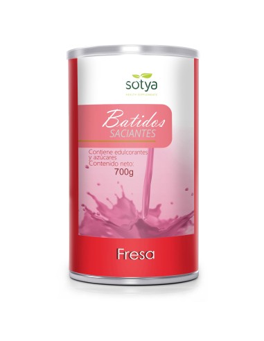 Batido saciante, sabor fresa, 700 gramos -Sotya.