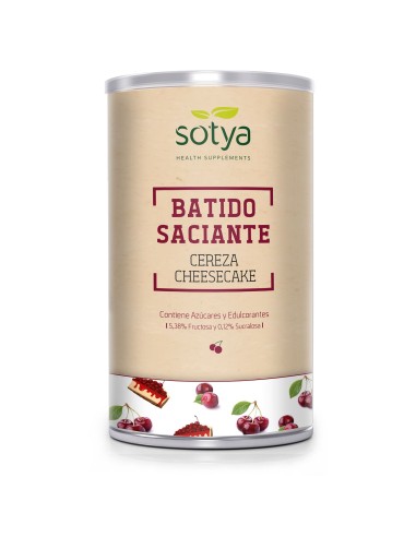 Batido saciante, sabor cereza - cheesecake, 550 gramos - Sotya.