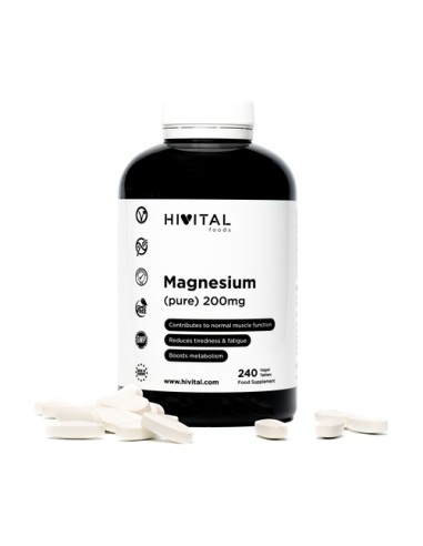 Magnesio, 200mg, 240  tabletas - Hivital.