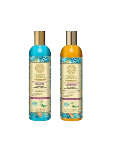 Champú + acondicionador Oblepikha, para cabello normal y graso - Natura Sibérica.