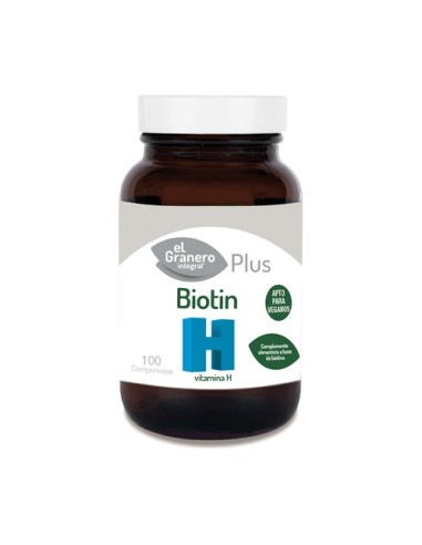 Biotin H (Vitamina H), 100 comprimidos- El granero