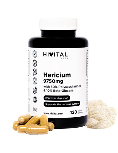 Hericium (Melena de León), 120 capsulas- Hivital.